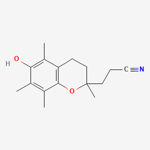 molecular formula C16H21NO2 B570854 2-(2-Cyanoethyl)-6-hydroxy-2,5,7,8-tetramethyl-3,4-dihydro-2H-1-benzopyran CAS No. 114010-97-8