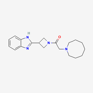 molecular formula C19H26N4O B5708542 2-[1-(azocan-1-ylacetyl)azetidin-3-yl]-1H-benzimidazole 