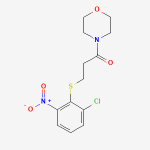 molecular formula C13H15ClN2O4S B5708546 4-{3-[(2-chloro-6-nitrophenyl)thio]propanoyl}morpholine 