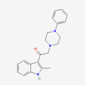 molecular formula C21H23N3O B5708547 1-(2-methyl-1H-indol-3-yl)-2-(4-phenyl-1-piperazinyl)ethanone 