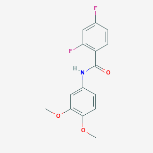molecular formula C15H13F2NO3 B5708571 N-(3,4-dimethoxyphenyl)-2,4-difluorobenzamide 