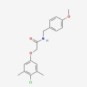 molecular formula C18H20ClNO3 B5708583 2-(4-chloro-3,5-dimethylphenoxy)-N-(4-methoxybenzyl)acetamide 