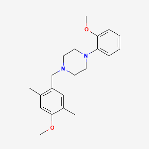 molecular formula C21H28N2O2 B5708620 1-(4-methoxy-2,5-dimethylbenzyl)-4-(2-methoxyphenyl)piperazine 