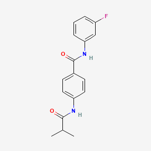 N-(3-fluorophenyl)-4-(isobutyrylamino)benzamide