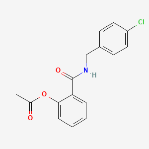 molecular formula C16H14ClNO3 B5708632 2-{[(4-chlorobenzyl)amino]carbonyl}phenyl acetate 