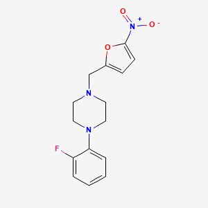 molecular formula C15H16FN3O3 B5708652 1-(2-fluorophenyl)-4-[(5-nitro-2-furyl)methyl]piperazine CAS No. 5260-53-7