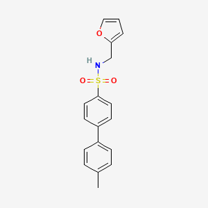 molecular formula C18H17NO3S B5708654 N-(2-furylmethyl)-4'-methyl-4-biphenylsulfonamide 