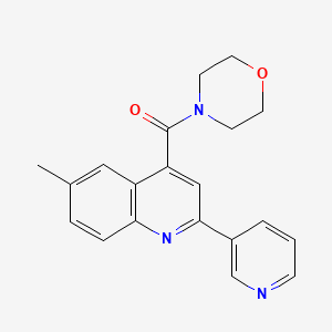 6-methyl-4-(4-morpholinylcarbonyl)-2-(3-pyridinyl)quinoline