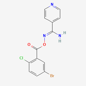 molecular formula C13H9BrClN3O2 B5708679 N'-[(5-bromo-2-chlorobenzoyl)oxy]-4-pyridinecarboximidamide 
