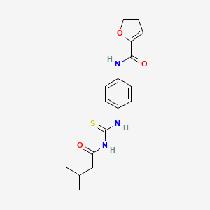 molecular formula C17H19N3O3S B5708697 N-[4-({[(3-methylbutanoyl)amino]carbonothioyl}amino)phenyl]-2-furamide 