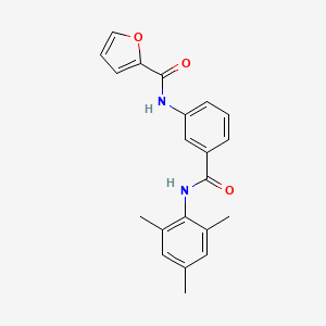 molecular formula C21H20N2O3 B5708700 N-{3-[(mesitylamino)carbonyl]phenyl}-2-furamide 