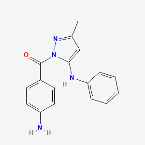 molecular formula C17H16N4O B5708728 1-(4-aminobenzoyl)-3-methyl-N-phenyl-1H-pyrazol-5-amine 