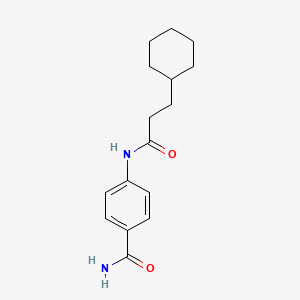 4-[(3-cyclohexylpropanoyl)amino]benzamide
