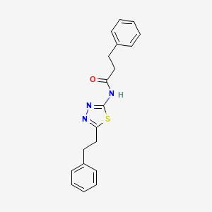 molecular formula C19H19N3OS B5708740 3-phenyl-N-[5-(2-phenylethyl)-1,3,4-thiadiazol-2-yl]propanamide 