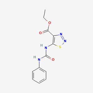 molecular formula C12H12N4O3S B5708750 ethyl 5-[(anilinocarbonyl)amino]-1,2,3-thiadiazole-4-carboxylate CAS No. 5857-14-7
