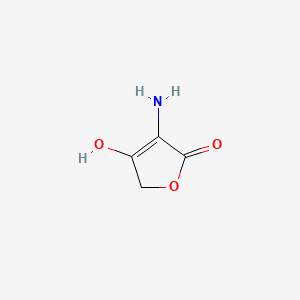 molecular formula C4H5NO3 B570876 3-amino-4-hydroxy-5H-furan-2-one CAS No. 114480-40-9