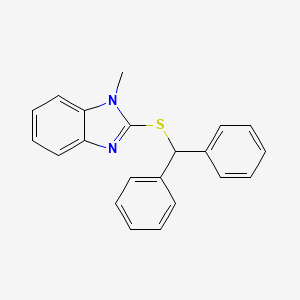 molecular formula C21H18N2S B5708790 2-[(diphenylmethyl)thio]-1-methyl-1H-benzimidazole 