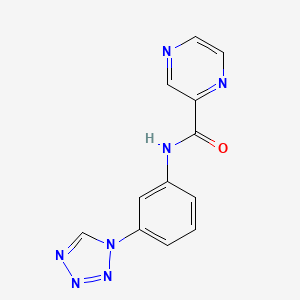 molecular formula C12H9N7O B5708817 N-[3-(1H-tetrazol-1-yl)phenyl]-2-pyrazinecarboxamide 
