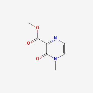 molecular formula C7H8N2O3 B570882 Methyl 4-methyl-3-oxo-3,4-dihydro-2-pyrazinecarboxylate CAS No. 114698-43-0