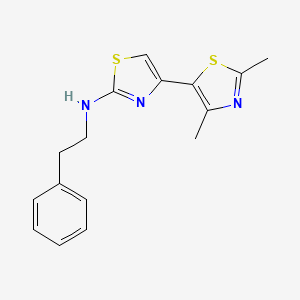 molecular formula C16H17N3S2 B5708823 2',4'-dimethyl-N-(2-phenylethyl)-4,5'-bi-1,3-thiazol-2-amine 