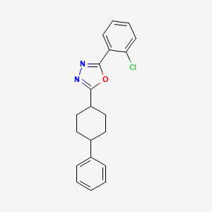 molecular formula C20H19ClN2O B5708841 2-(2-chlorophenyl)-5-(4-phenylcyclohexyl)-1,3,4-oxadiazole 
