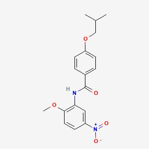 molecular formula C18H20N2O5 B5708849 4-isobutoxy-N-(2-methoxy-5-nitrophenyl)benzamide 