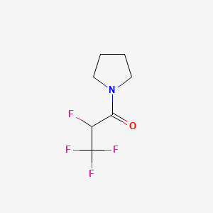 molecular formula C7H9F4NO B570886 2,3,3,3-Tetrafluoro-1-(pyrrolidin-1-yl)propan-1-one CAS No. 113985-87-8