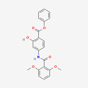 molecular formula C22H19NO6 B5708867 phenyl 4-[(2,6-dimethoxybenzoyl)amino]-2-hydroxybenzoate 