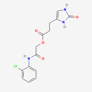 2-[(2-chlorophenyl)amino]-2-oxoethyl 3-(2-oxo-2,3-dihydro-1H-imidazol-4-yl)propanoate