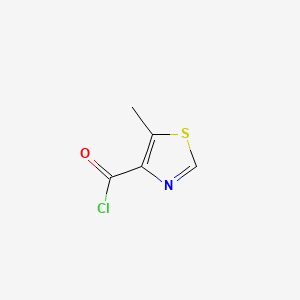 molecular formula C5H4ClNOS B570888 5-Methyl-1,3-thiazole-4-carbonyl chloride CAS No. 120237-77-6
