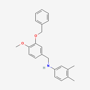 molecular formula C23H25NO2 B5708883 N-[3-(benzyloxy)-4-methoxybenzyl]-3,4-dimethylaniline 