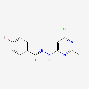 4-fluorobenzaldehyde (6-chloro-2-methyl-4-pyrimidinyl)hydrazone
