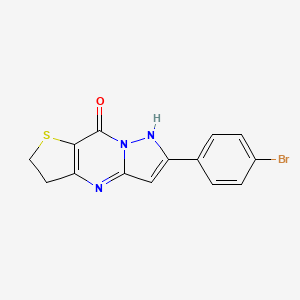 molecular formula C14H10BrN3OS B5708894 6-(4-bromophenyl)-2,3-dihydropyrazolo[1,5-a]thieno[3,2-d]pyrimidin-9-ol 