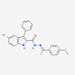 5-bromo-N'-[1-(4-ethylphenyl)ethylidene]-3-phenyl-1H-indole-2-carbohydrazide