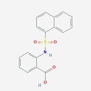 molecular formula C17H13NO4S B5708916 2-[(1-naphthylsulfonyl)amino]benzoic acid 