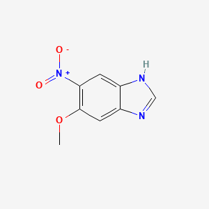 molecular formula C8H7N3O3 B570892 5-methoxy-6-nitro-1H-benzo[d]imidazole CAS No. 112146-95-9