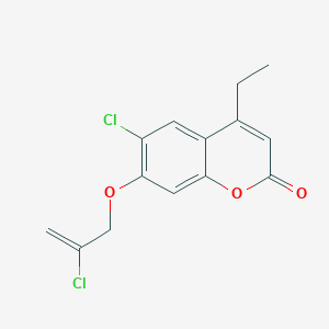 molecular formula C14H12Cl2O3 B5708934 6-chloro-7-[(2-chloro-2-propen-1-yl)oxy]-4-ethyl-2H-chromen-2-one 
