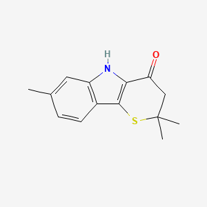 molecular formula C14H15NOS B5708939 2,2,7-trimethyl-2,3-dihydrothiopyrano[3,2-b]indol-4(5H)-one 