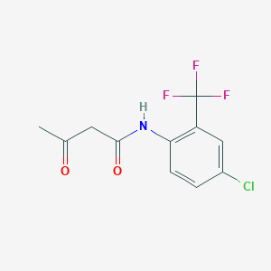 molecular formula C11H9ClF3NO2 B5708963 N-[4-chloro-2-(trifluoromethyl)phenyl]-3-oxobutanamide 