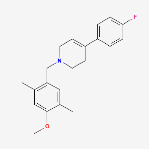 molecular formula C21H24FNO B5708973 4-(4-fluorophenyl)-1-(4-methoxy-2,5-dimethylbenzyl)-1,2,3,6-tetrahydropyridine 