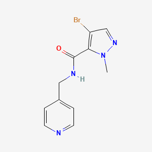 molecular formula C11H11BrN4O B5709022 4-bromo-1-methyl-N-(4-pyridinylmethyl)-1H-pyrazole-5-carboxamide 