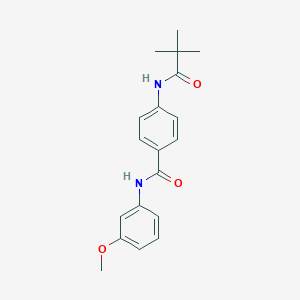 molecular formula C19H22N2O3 B5709028 4-[(2,2-dimethylpropanoyl)amino]-N-(3-methoxyphenyl)benzamide 