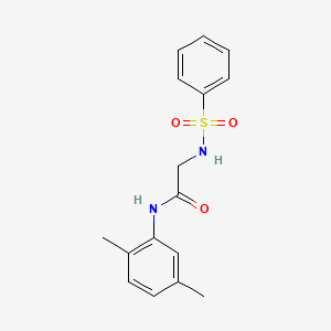 molecular formula C16H18N2O3S B5709030 N~1~-(2,5-dimethylphenyl)-N~2~-(phenylsulfonyl)glycinamide 
