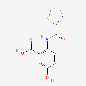 molecular formula C12H9NO4S B5709039 5-hydroxy-2-[(2-thienylcarbonyl)amino]benzoic acid 