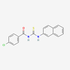molecular formula C18H13ClN2OS B5709045 4-chloro-N-[(2-naphthylamino)carbonothioyl]benzamide 