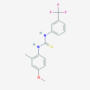 molecular formula C16H15F3N2OS B5709070 N-(4-methoxy-2-methylphenyl)-N'-[3-(trifluoromethyl)phenyl]thiourea 