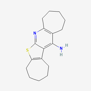 molecular formula C17H22N2S B5709081 1,2,3,4,5,8,9,10,11,12-decahydrocyclohepta[b]cyclohepta[4,5]thieno[3,2-e]pyridin-13-amine 