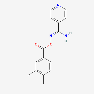molecular formula C15H15N3O2 B5709098 N'-[(3,4-dimethylbenzoyl)oxy]-4-pyridinecarboximidamide 