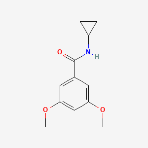 molecular formula C12H15NO3 B5709104 N-cyclopropyl-3,5-dimethoxybenzamide 