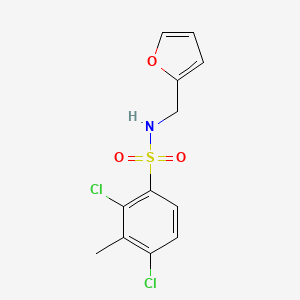 2,4-dichloro-N-(2-furylmethyl)-3-methylbenzenesulfonamide